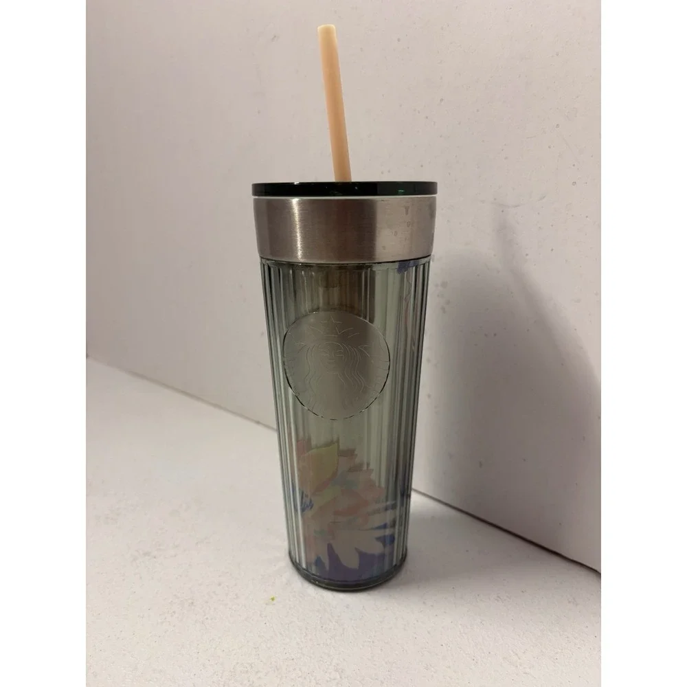 Starbucks Tumbler, 16oz, Summer 2023, Layered Grandoise Garden‎ Stainless Steel